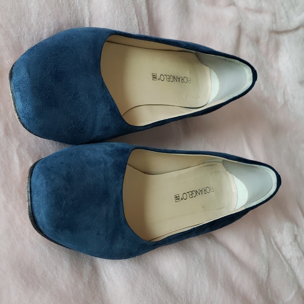 Italian made Teal suede flats